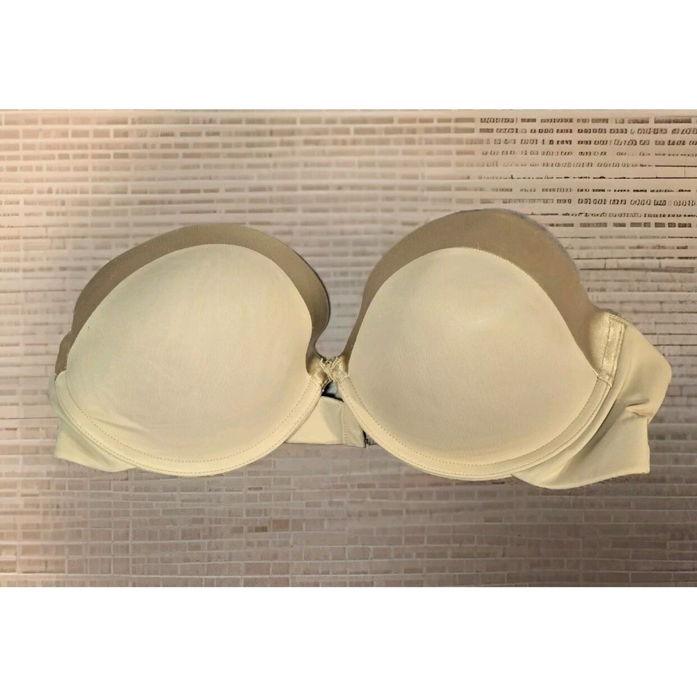 Maidenform Womens Size 38C Bra Beige Halter Strapless Underwire Support‎ Comfort